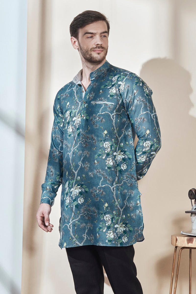 The Hemi Linen Designer Kurta for Men - Yellwithus.com