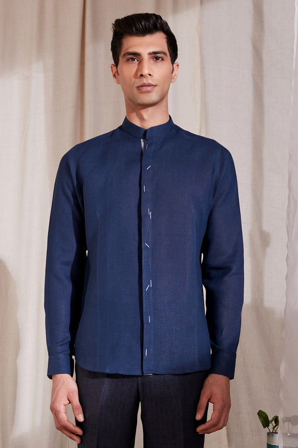 The Okan Shirt - Blue Color | Yellwithus.com