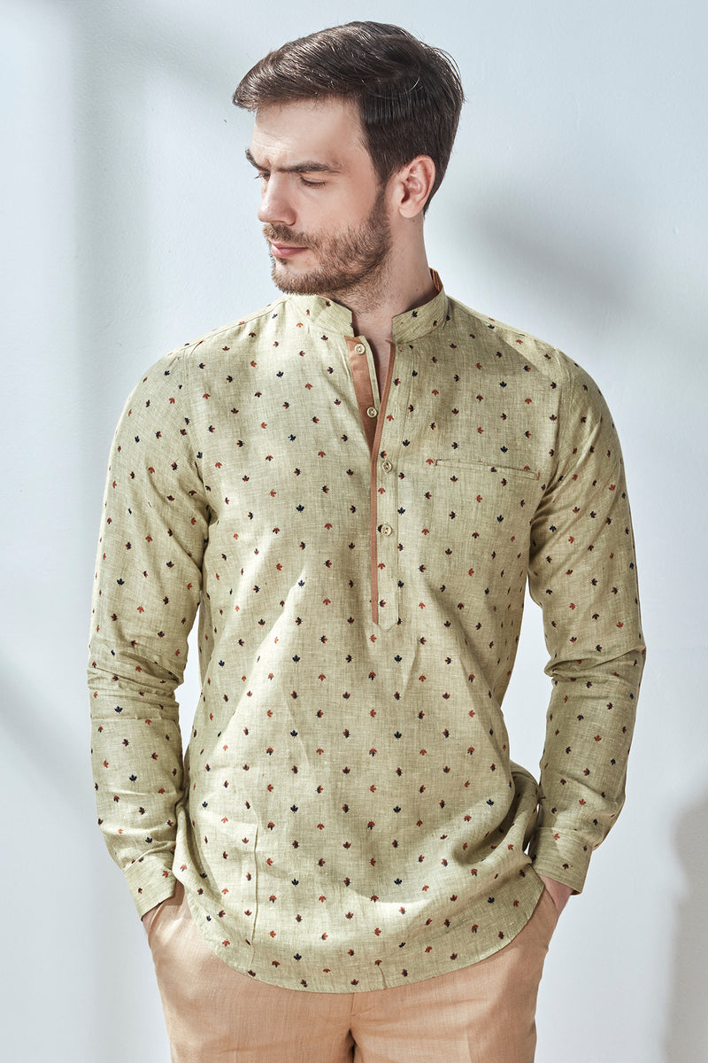 The Svein Kurta - Printed Kurta for Men - Yellwithus.com