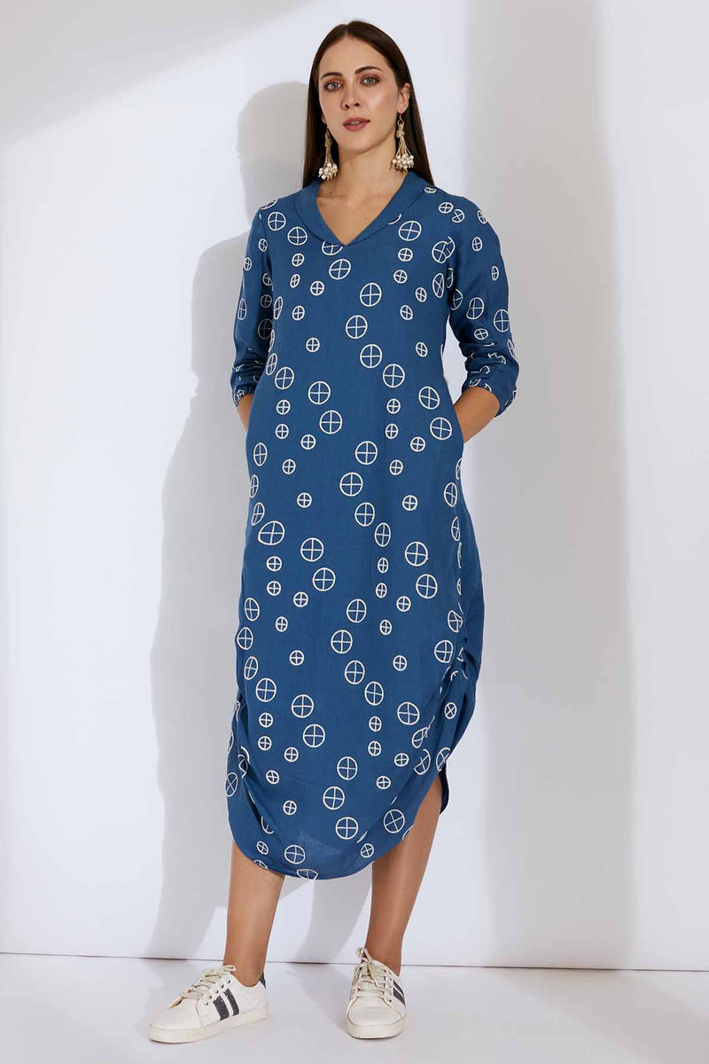 The Naara Blue Dress - Yellwithus.com