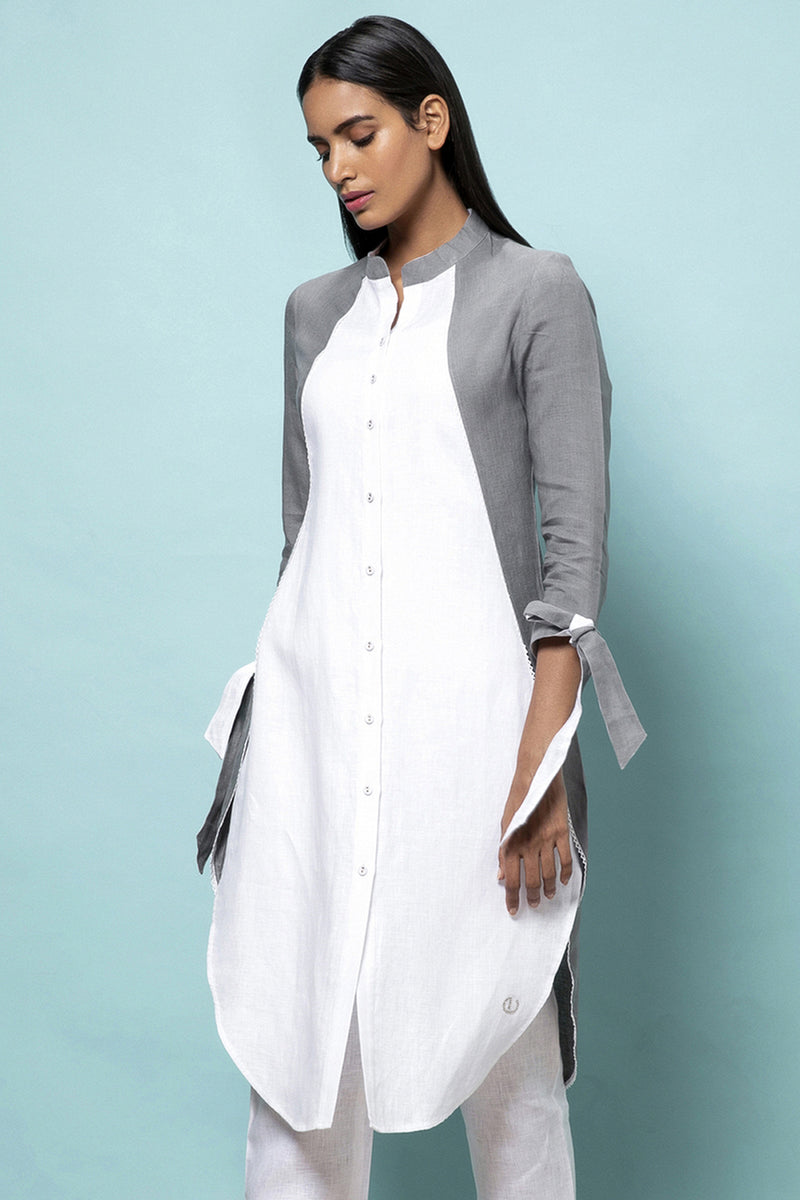 LINEN With Lace Detailing-Yellwithus.com