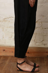 Sassy Style Black Linen Salwar-Yellwithus.com