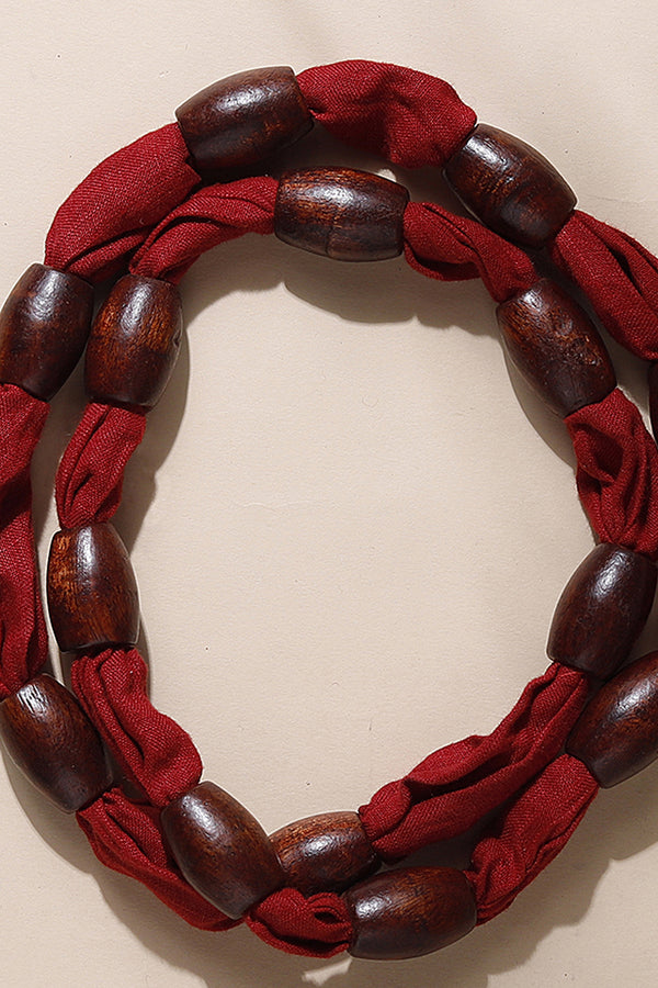 The Kronos Maroon Neckpiece for Women - Yellwithus.com