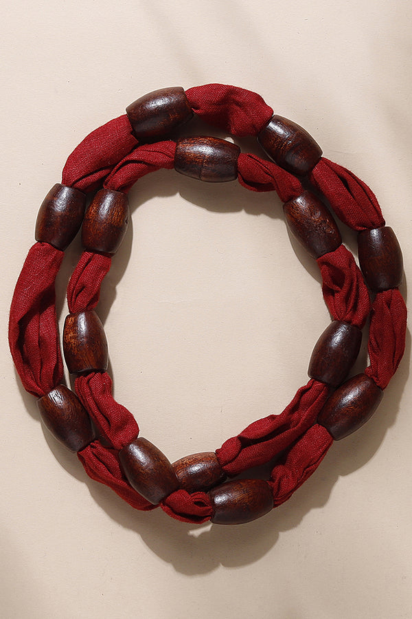 The Kronos Maroon Neckpiece for Women - Yellwithus.com