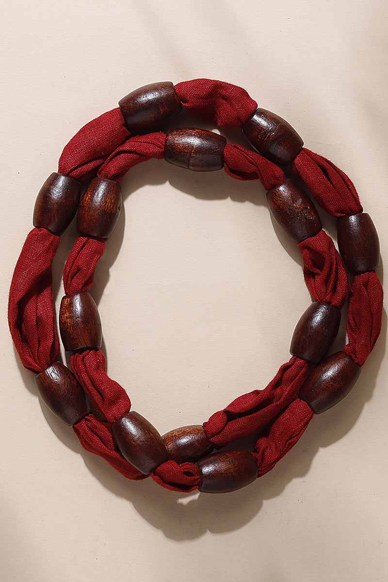 The Kronos Maroon Neckpiece for Women - Yellwithus.com