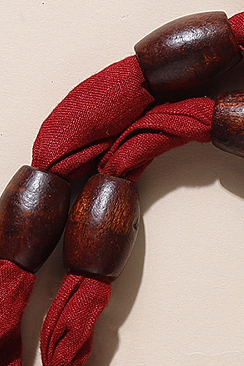 The Kronos Maroon Neckpiece for Women - Yellwithus.com