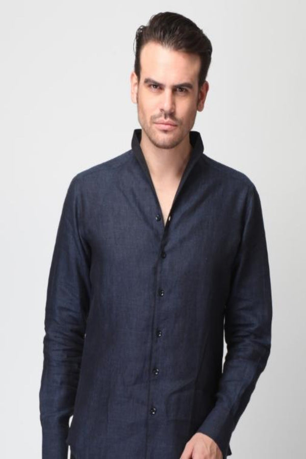 Royal Aristocratic Shirt for Men- Dark Blue | Yellwithus.com