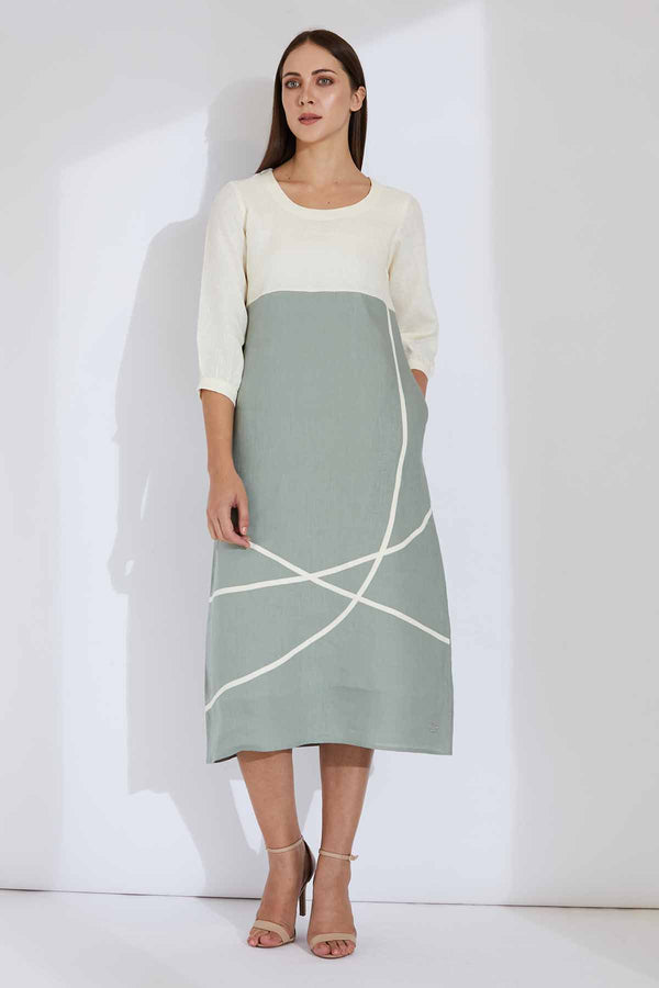 The Mint Green Dharava Dress - Yellwithus.com