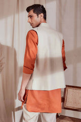 The Regio Beige Nehru Jacket-Yellwithus.com