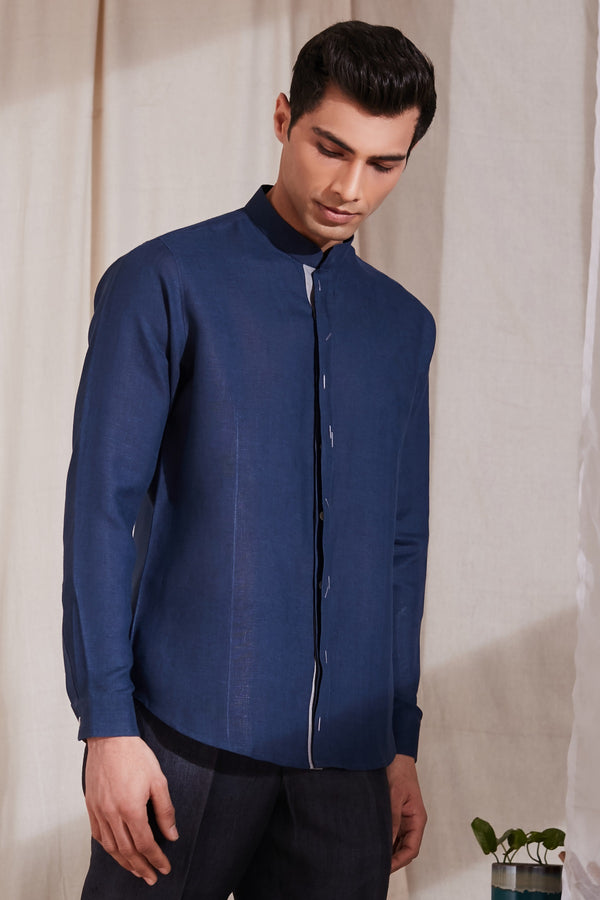 The Okan Shirt - Blue Color | Yellwithus.com