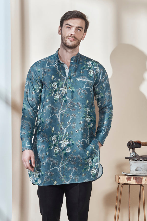 The Hemi Linen Designer Kurta for Men - Yellwithus.com