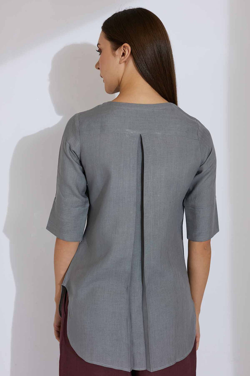 The Heather Top Gray-Yellwithus.com