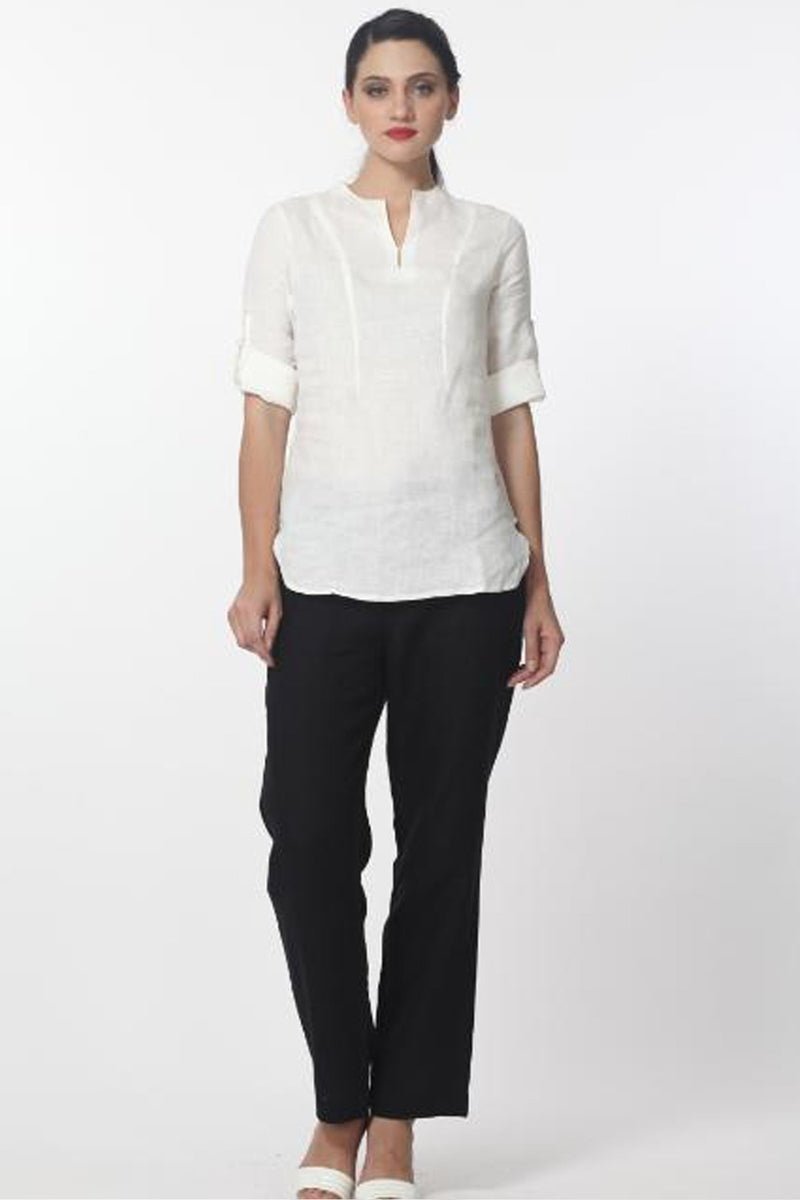 Dissolved Round Hem Top-Yellwithus.com