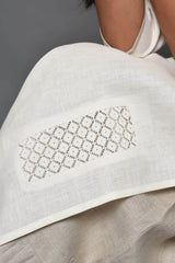 Heirloom off-white Kurti-Yellwithus.com