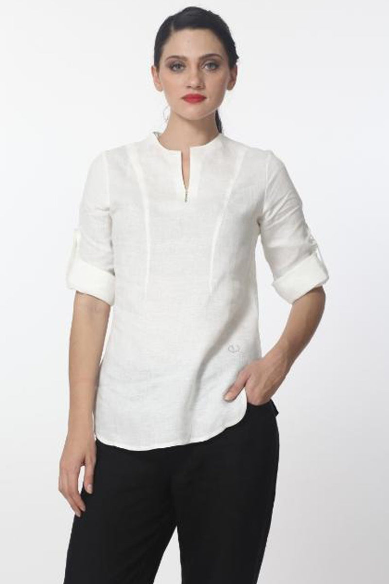 Dissolved Round Hem Top-Yellwithus.com