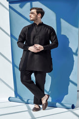 Handsome High Black Kurta for Men - Yellwithus.com