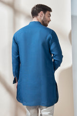 Handsome High Aqua Blue Designer Kurta for Men - Yellwithus.com