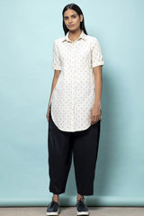 Sublime White Linen Shirt Tunic for Women -Yellwithus.com