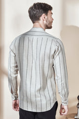 Striped Natural Short Kurta for Man - Yellwithus.com