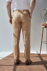 The Abelino Mocha Men's Linen Trousers Online India - Yellwithus.com