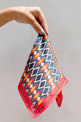 The Valence Printed Satin Pocket Square