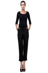Lucid Drawstring Jet Black Pants-Yellwithus.com