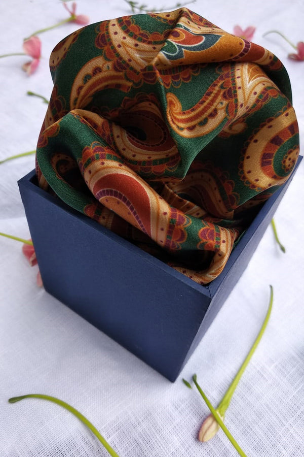 The Percy Paisley Pocket Square-Yellwithus.com