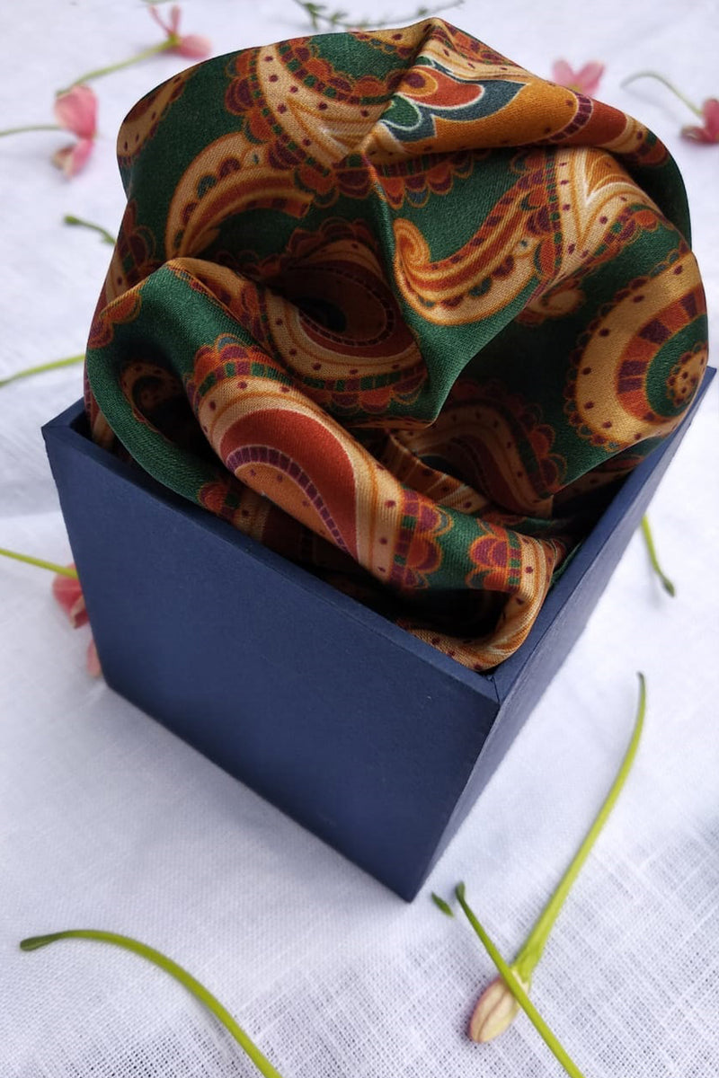 The Percy Paisley Pocket Square-Yellwithus.com