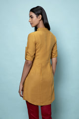 Frosted Linen Dress - Tuscany Natural - Yellwithus.com