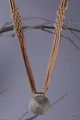 The Chronology Necklace with Round Brass Pendant - Yellwithus.com