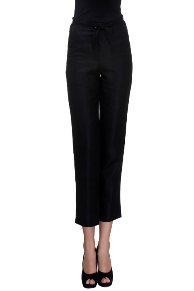Lucid Drawstring Jet Black Pants-Yellwithus.com
