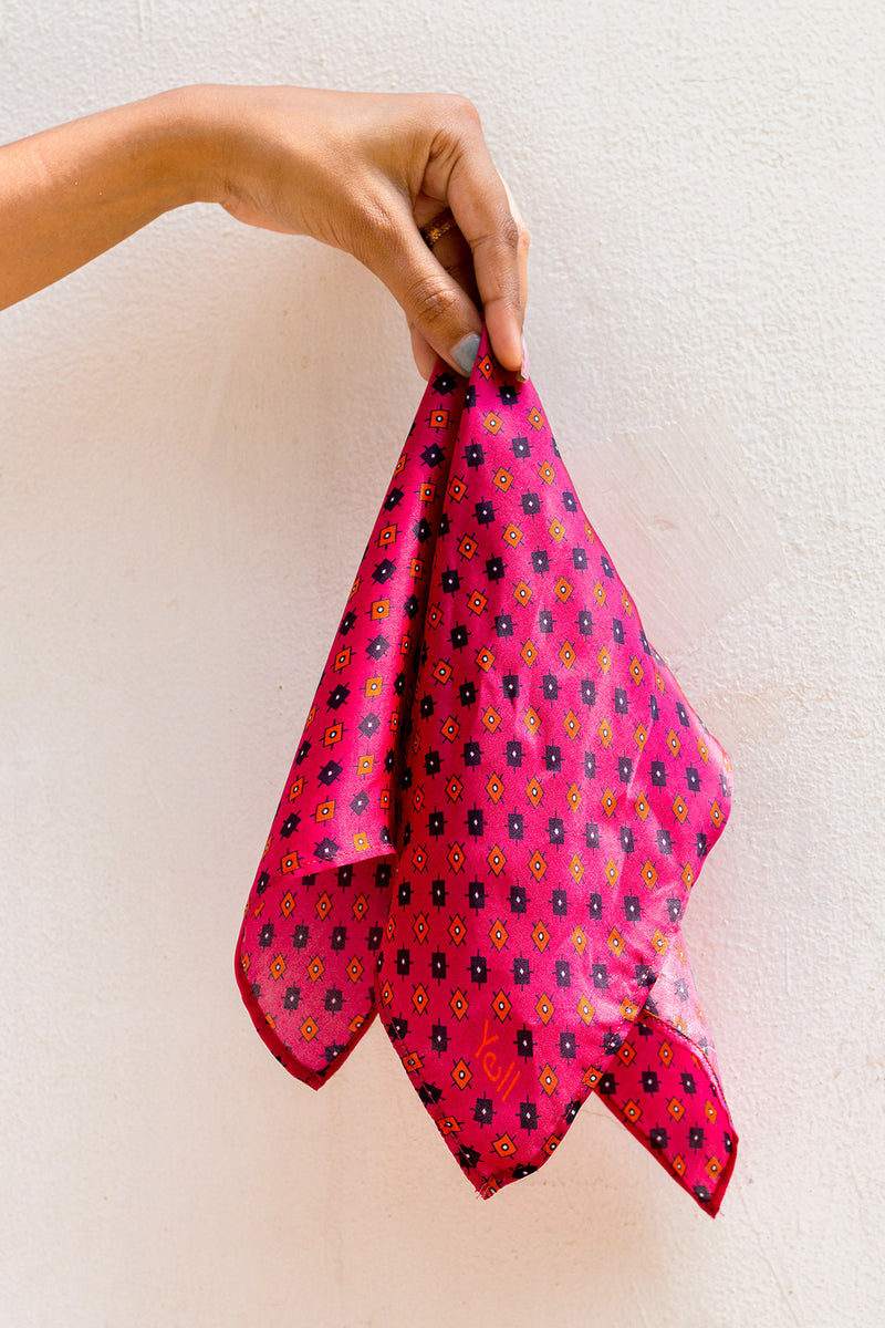 The Rafa Printed Satin Pocket Sqaure