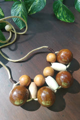 The Trinity Wooden Beads Neckpiece for Women - Yellwithus.com