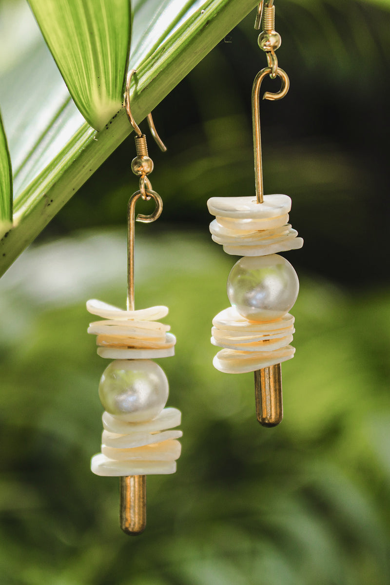 The Megarra Pearls & Shell Earrings