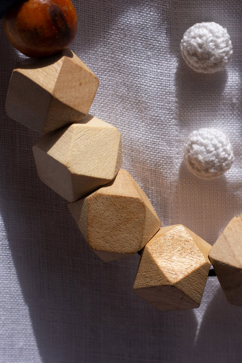 The Sylvie Wood and Cotton Necklace