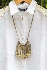 Cascade Cell Button Necklace