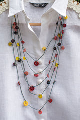 The Antonina Multicolored Beaded Necklace