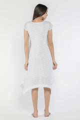 Dot Printed Cotton Dress-Yellwithus.com