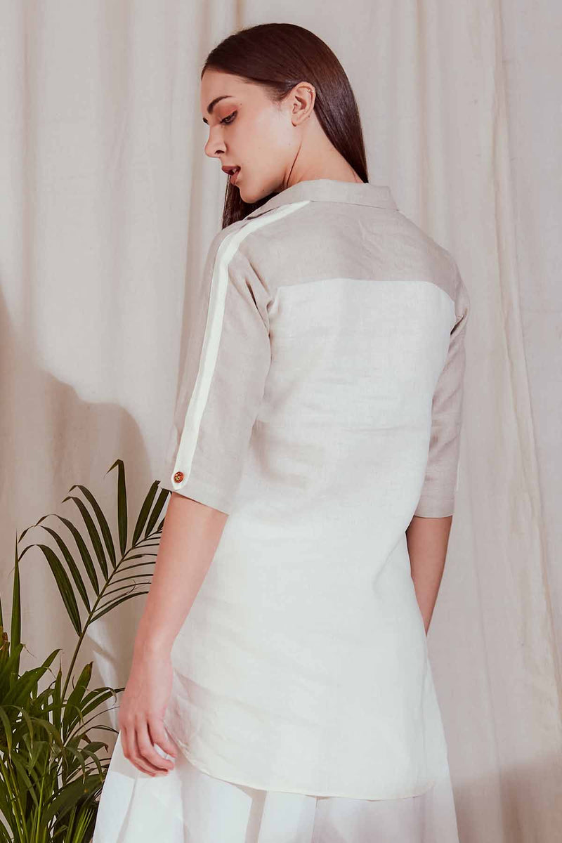 Trendy Twin Beige Kurta-Yellwithus.com