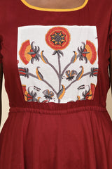 Floral Feminine Dress-Yellwithus.com