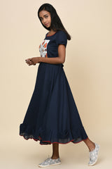 Floral Feminine Dress-Yellwithus.com
