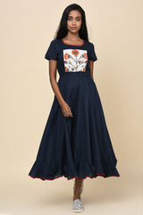 Floral Feminine Dress-Yellwithus.com