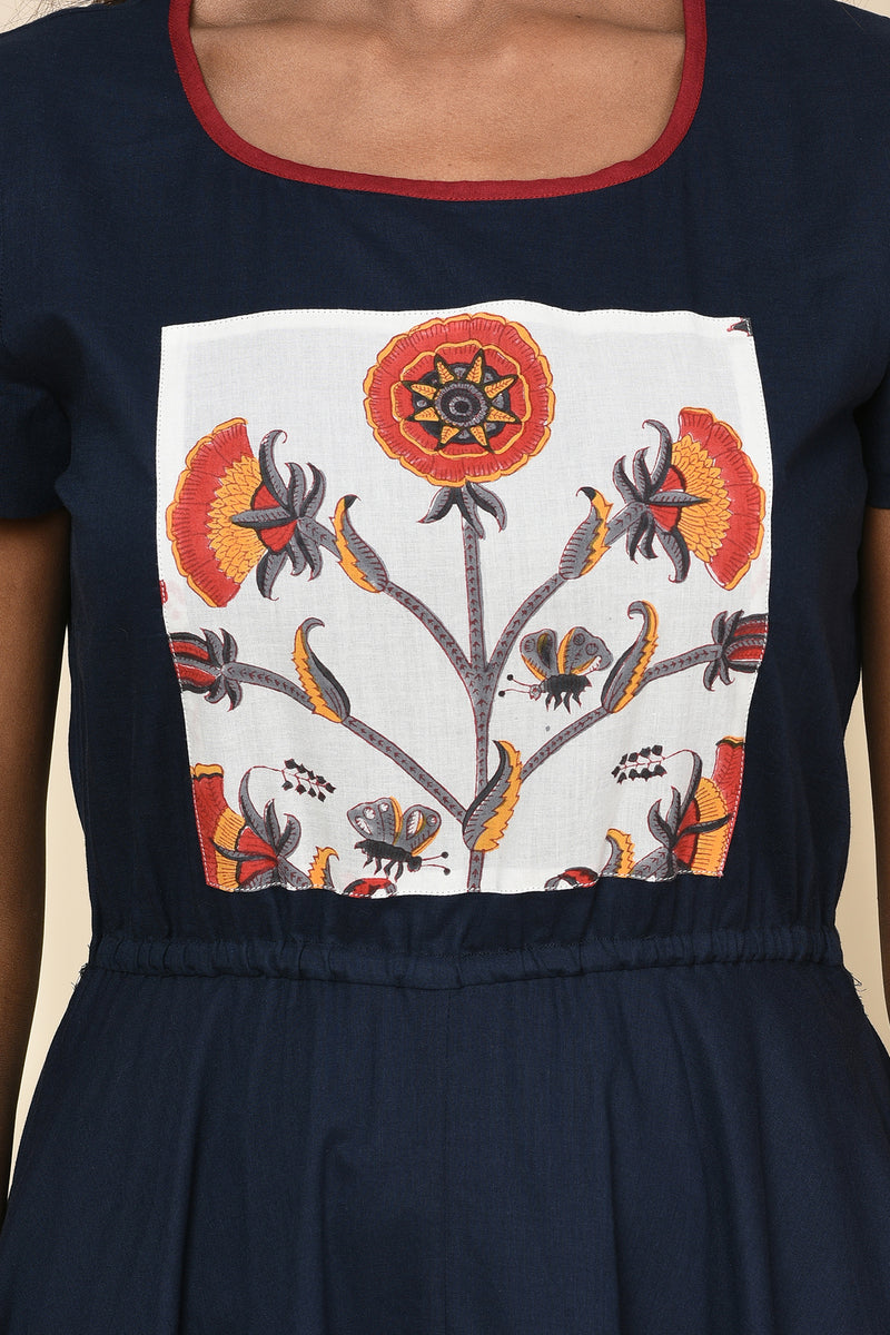 Floral Feminine Dress-Yellwithus.com