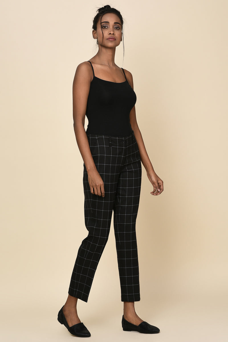 Stand Out Grid Trousers-Yellwithus.com