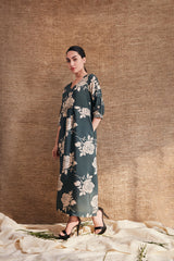 The Indigo Blush Dress Green Dress