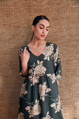 The Indigo Blush Dress Green Dress