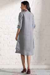 Splendid Double-Layer Gray Dress-Yellwithus.com