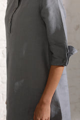 Splendid Double-Layer Gray Dress-Yellwithus.com