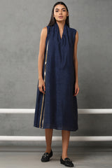 The Wera: Dark Blue Loom Women's Dress - Yellwithus.com