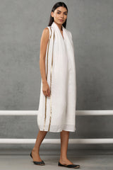 The Wera Dress Off White Gauze - Yellwithus.com